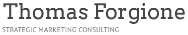 Thomas Forgione, Author and Strategic Marketing Consultant Logo